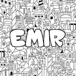 Coloraci&oacute;n del nombre EMIR - decorado ciudad