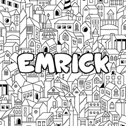 Coloraci&oacute;n del nombre EMRICK - decorado ciudad