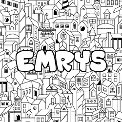 Coloraci&oacute;n del nombre EMRYS - decorado ciudad
