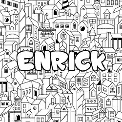 Coloraci&oacute;n del nombre ENRICK - decorado ciudad