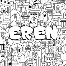 Coloraci&oacute;n del nombre EREN - decorado ciudad