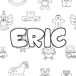 Coloraci&oacute;n del nombre ERIC - decorado juguetes