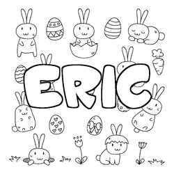 Coloraci&oacute;n del nombre ERIC - decorado Pascua