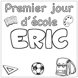 Coloraci&oacute;n del nombre ERIC - decorado primer d&iacute;a de escuela