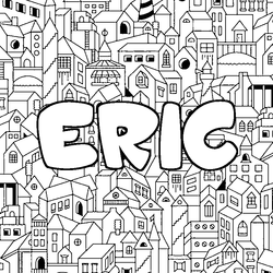 Coloraci&oacute;n del nombre ERIC - decorado ciudad