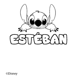 Coloraci&oacute;n del nombre EST&Eacute;BAN - decorado Stitch