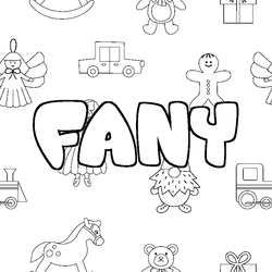 Coloraci&oacute;n del nombre FANY - decorado juguetes