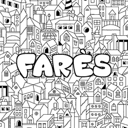 Coloraci&oacute;n del nombre FAR&Egrave;S - decorado ciudad