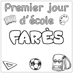 Coloraci&oacute;n del nombre FAR&Egrave;S - decorado primer d&iacute;a de escuela