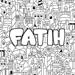 Coloraci&oacute;n del nombre FATIH - decorado ciudad