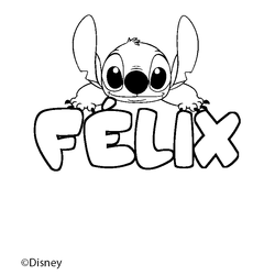 Coloraci&oacute;n del nombre F&Eacute;LIX - decorado Stitch