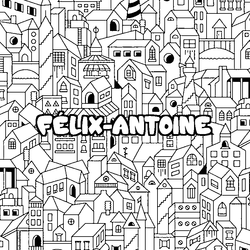 Coloraci&oacute;n del nombre F&Eacute;LIX-ANTOINE - decorado ciudad