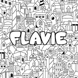 Coloraci&oacute;n del nombre FLAVIE - decorado ciudad