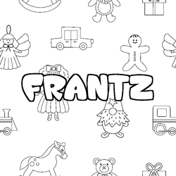 Coloraci&oacute;n del nombre FRANTZ - decorado juguetes