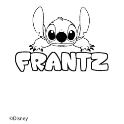 Coloraci&oacute;n del nombre FRANTZ - decorado Stitch