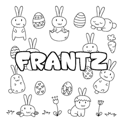 Coloraci&oacute;n del nombre FRANTZ - decorado Pascua
