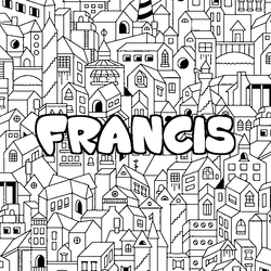 Coloraci&oacute;n del nombre FRANCIS - decorado ciudad