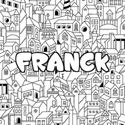 Coloraci&oacute;n del nombre FRANCK - decorado ciudad