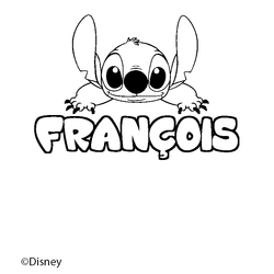 Coloraci&oacute;n del nombre FRAN&Ccedil;OIS - decorado Stitch
