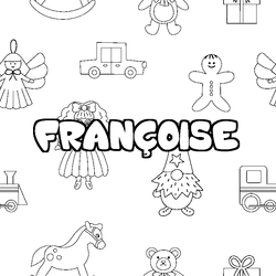 Coloraci&oacute;n del nombre FRAN&Ccedil;OISE - decorado juguetes