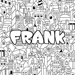 Coloraci&oacute;n del nombre FRANK - decorado ciudad