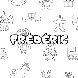 Coloraci&oacute;n del nombre FR&Eacute;D&Eacute;RIC - decorado juguetes
