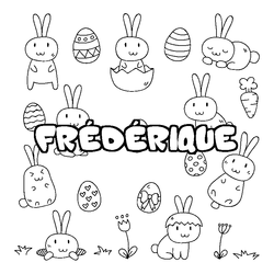 Coloraci&oacute;n del nombre FR&Eacute;D&Eacute;RIQUE - decorado Pascua