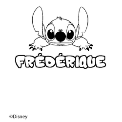 Coloraci&oacute;n del nombre FR&Eacute;D&Eacute;RIQUE - decorado Stitch
