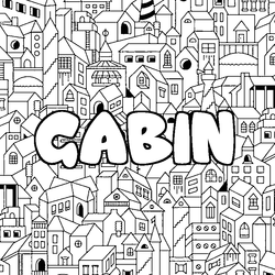 Coloraci&oacute;n del nombre GABIN - decorado ciudad