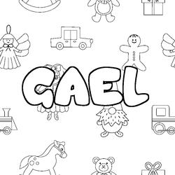 Coloraci&oacute;n del nombre GAEL - decorado juguetes