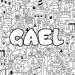 Coloraci&oacute;n del nombre GAEL - decorado ciudad