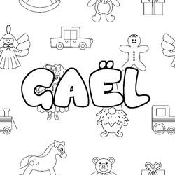 Coloraci&oacute;n del nombre GA&Euml;L - decorado juguetes