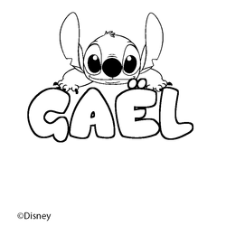 Coloraci&oacute;n del nombre GA&Euml;L - decorado Stitch
