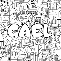 Coloraci&oacute;n del nombre GA&Euml;L - decorado ciudad