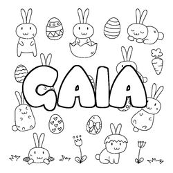 Coloraci&oacute;n del nombre GAIA - decorado Pascua