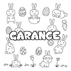Coloraci&oacute;n del nombre GARANCE - decorado Pascua
