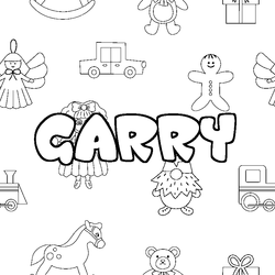 Coloraci&oacute;n del nombre GARRY - decorado juguetes