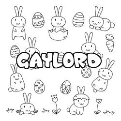 Coloraci&oacute;n del nombre GAYLORD - decorado Pascua