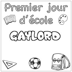 Coloraci&oacute;n del nombre GAYLORD - decorado primer d&iacute;a de escuela