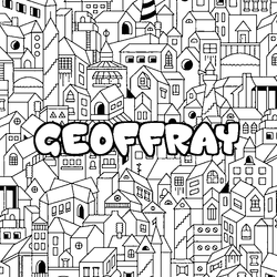 Coloraci&oacute;n del nombre GEOFFRAY - decorado ciudad