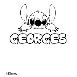 Coloraci&oacute;n del nombre GEORGES - decorado Stitch