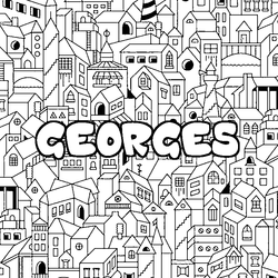 Coloraci&oacute;n del nombre GEORGES - decorado ciudad