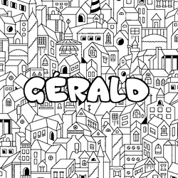 Coloraci&oacute;n del nombre G&Eacute;RALD - decorado ciudad