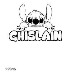Coloraci&oacute;n del nombre GHISLAIN - decorado Stitch