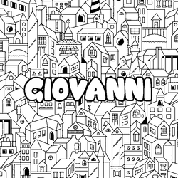 Coloraci&oacute;n del nombre GIOVANNI - decorado ciudad