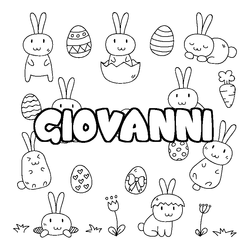 Coloraci&oacute;n del nombre GIOVANNI - decorado Pascua