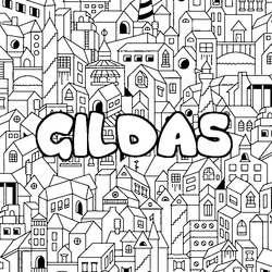 Coloraci&oacute;n del nombre GILDAS - decorado ciudad