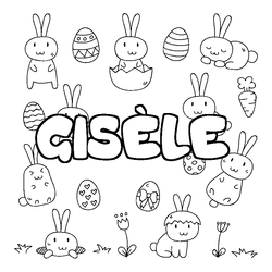 Coloraci&oacute;n del nombre GIS&Egrave;LE - decorado Pascua