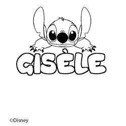 Coloraci&oacute;n del nombre GIS&Egrave;LE - decorado Stitch