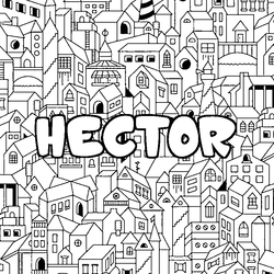 Coloraci&oacute;n del nombre HECTOR - decorado ciudad